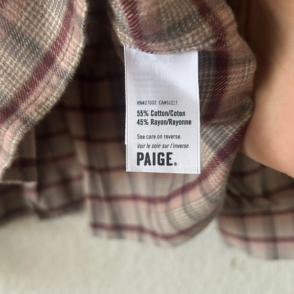 PAIGE Merrigan Top Eclipse Multi Size Small Button Western Coastal Cowgirl - Picture 5 of 12